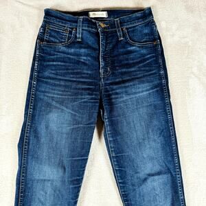 Madewell Jeans Women 27 Tall Medium Wash Blue Denim 10" High Riser Skinny Skinny